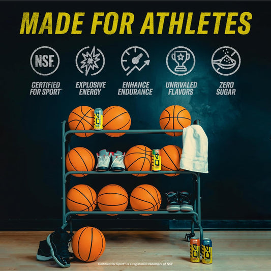 Energy Drinks Variety Pack, Sugar Free Pre Workout Performance Drink with No Artificial Colors or Dyes, Zero Calorie, Coffee Substitute or Alternative, 4 Flavor Variety 12 Pack