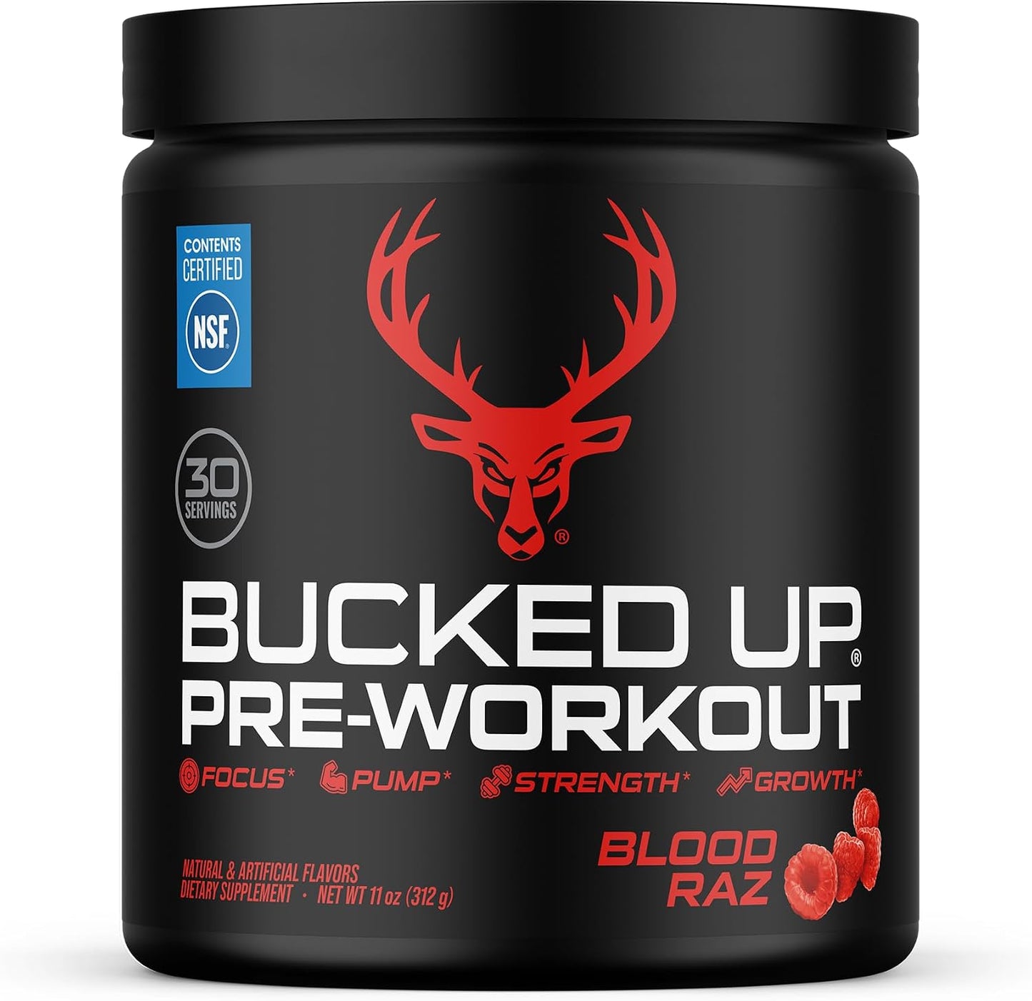 Pre Workout 6 Grams Citrulline, 2 Grams Beta Alanine, and 3 Other Registered Trademarked Ingredients (Red Raz)