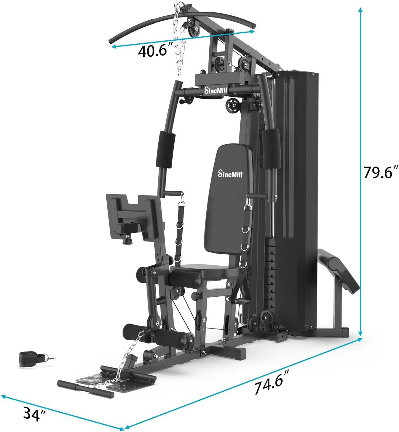 Sincmill Home Gym Multifunctional Full Body Workout Equipment for Home Exercise Fitness