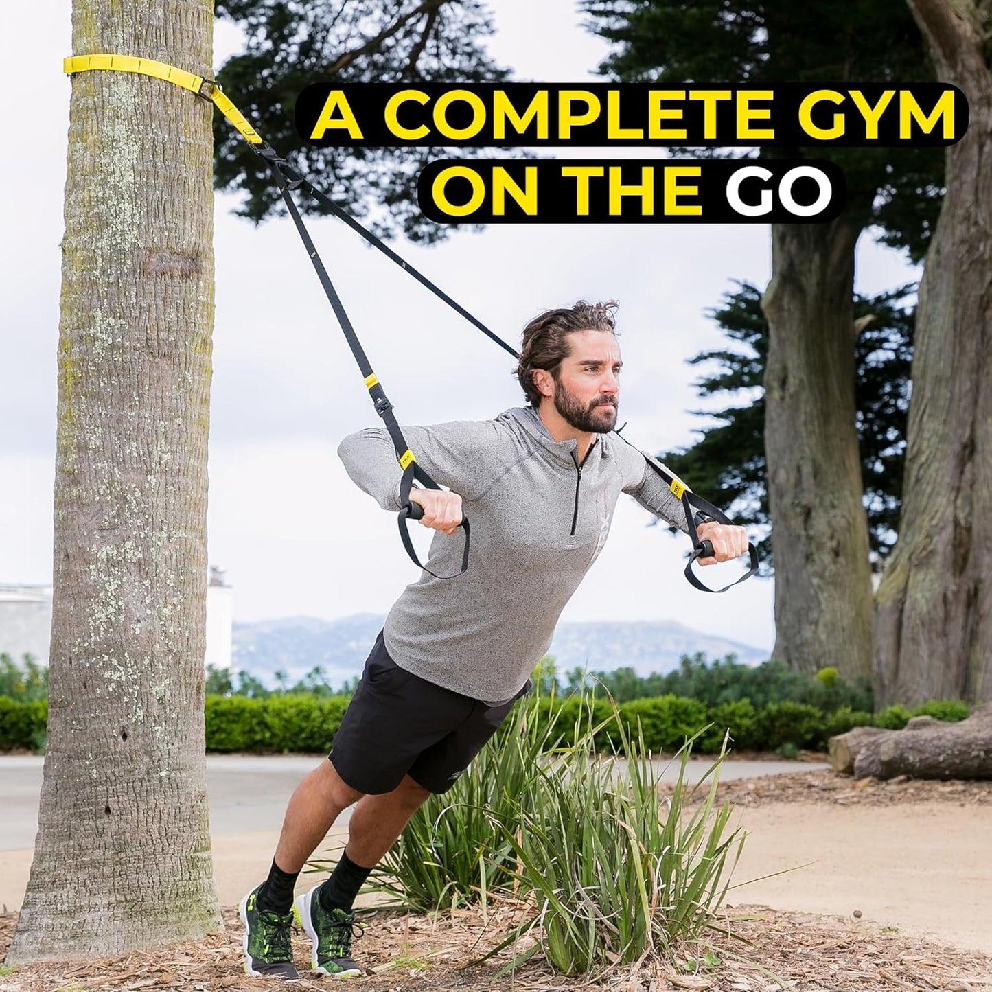 GO Suspension Trainer, at Home, Portable Gym Workout, for Strength Training, Full Body Exercise Equipment