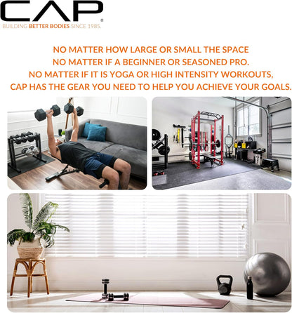 Rubber Coated Hex Dumbbell Set with Storage Rack | 100–210 Lb Options, Space-Saving Vertical Compact Storage for Home Gym Strength Training