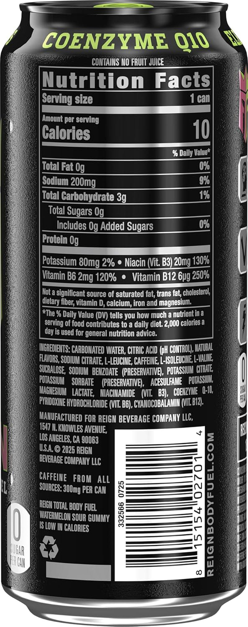 Total Body Fuel, Watermelon Sour Gummy, Fitness & Performance Drink, 16 Fl Oz (Pack of 12)