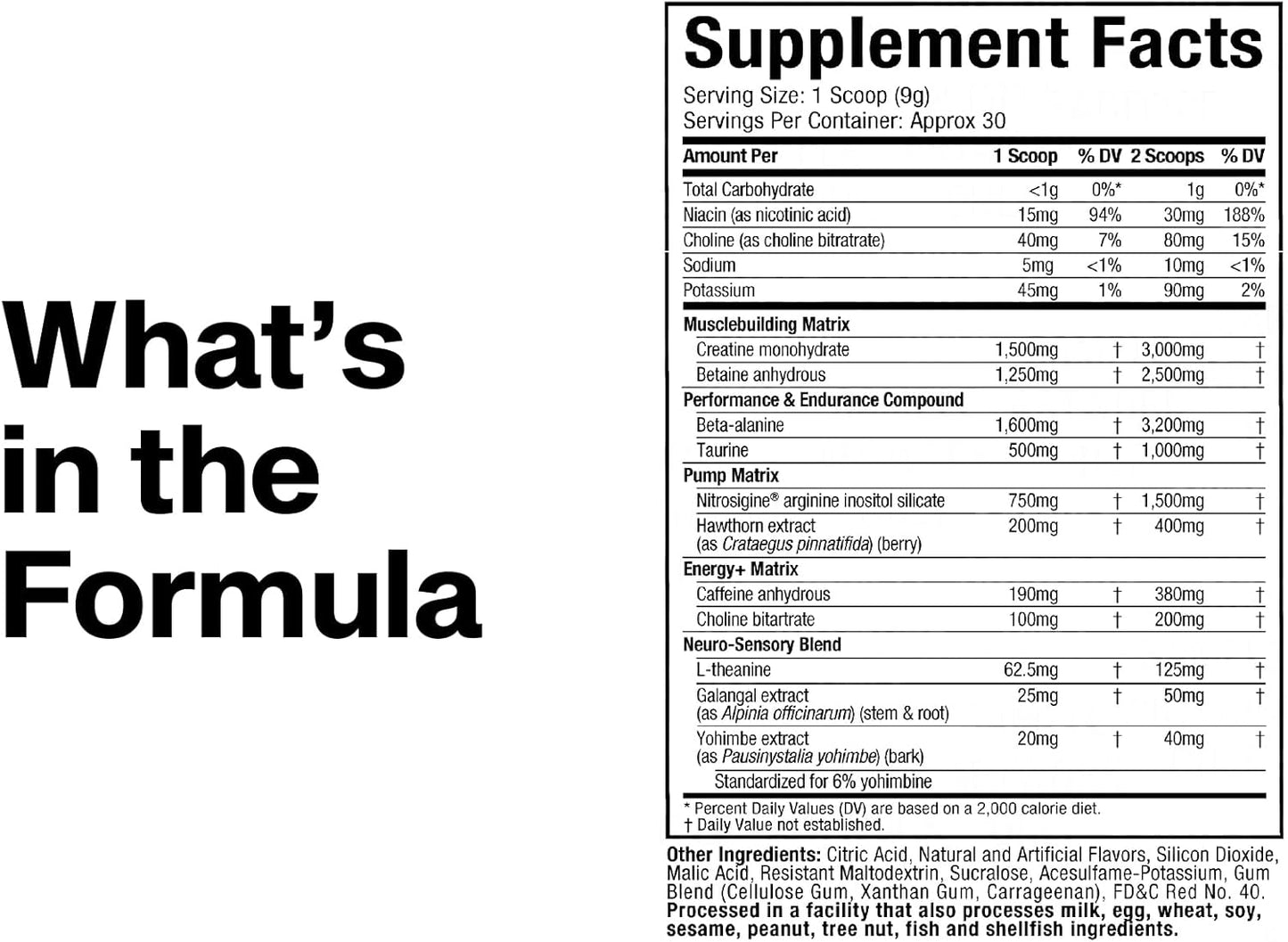 Pre-Workout Powder, Vapor X5 - Blue Razz Freeze, 266G | Sports Nutrition Muscle Building Supplements for Women & Men - Intense Muscle Pump Energy Powder Drink Mix (30 Servings)