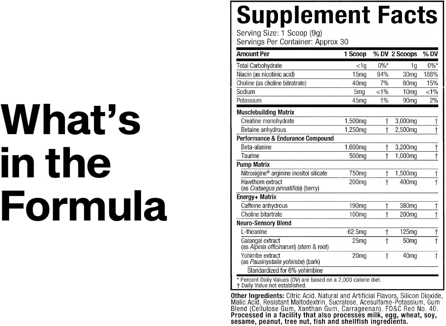 Pre-Workout Powder, Vapor X5 - Blue Razz Freeze, 266G | Sports Nutrition Muscle Building Supplements for Women & Men - Intense Muscle Pump Energy Powder Drink Mix (30 Servings)