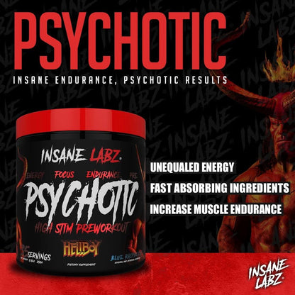 Hellboy Edition, High Stimulant Pre Workout Powder and NO Booster with Beta Alanine, L Citrulline, and Caffeine, Boosts Focus, Energy, Endurance, Nitric Oxide Levels, 35 Srvgs, Fruit Punch