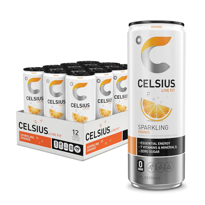 Sparkling Orange, Sugar Free Energy Drink, 12 Fl Oz (Pack of 12)