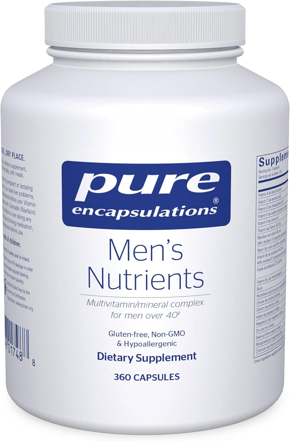 Men'S Nutrients - Multivitamin Mineral Supplement to Support Energy, Endurance & Stamina in Men over 40* - Vitamin D & Vitamin C - Gluten-Free & Non-Gmo - 360 Capsules