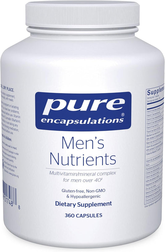 Men'S Nutrients - Multivitamin Mineral Supplement to Support Energy, Endurance & Stamina in Men over 40* - Vitamin D & Vitamin C - Gluten-Free & Non-Gmo - 360 Capsules