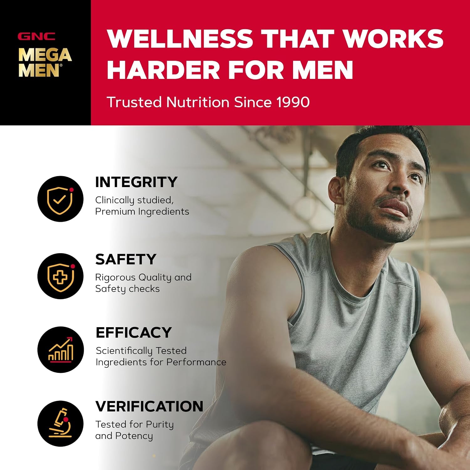 GNC Mega Men Sport Multivitamin for Men | Performance, Muscle Function, and General Health | 180 Count