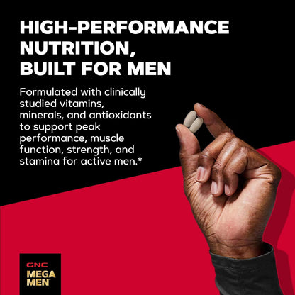 GNC Mega Men Sport Multivitamin for Men | Performance, Muscle Function, and General Health | 180 Count
