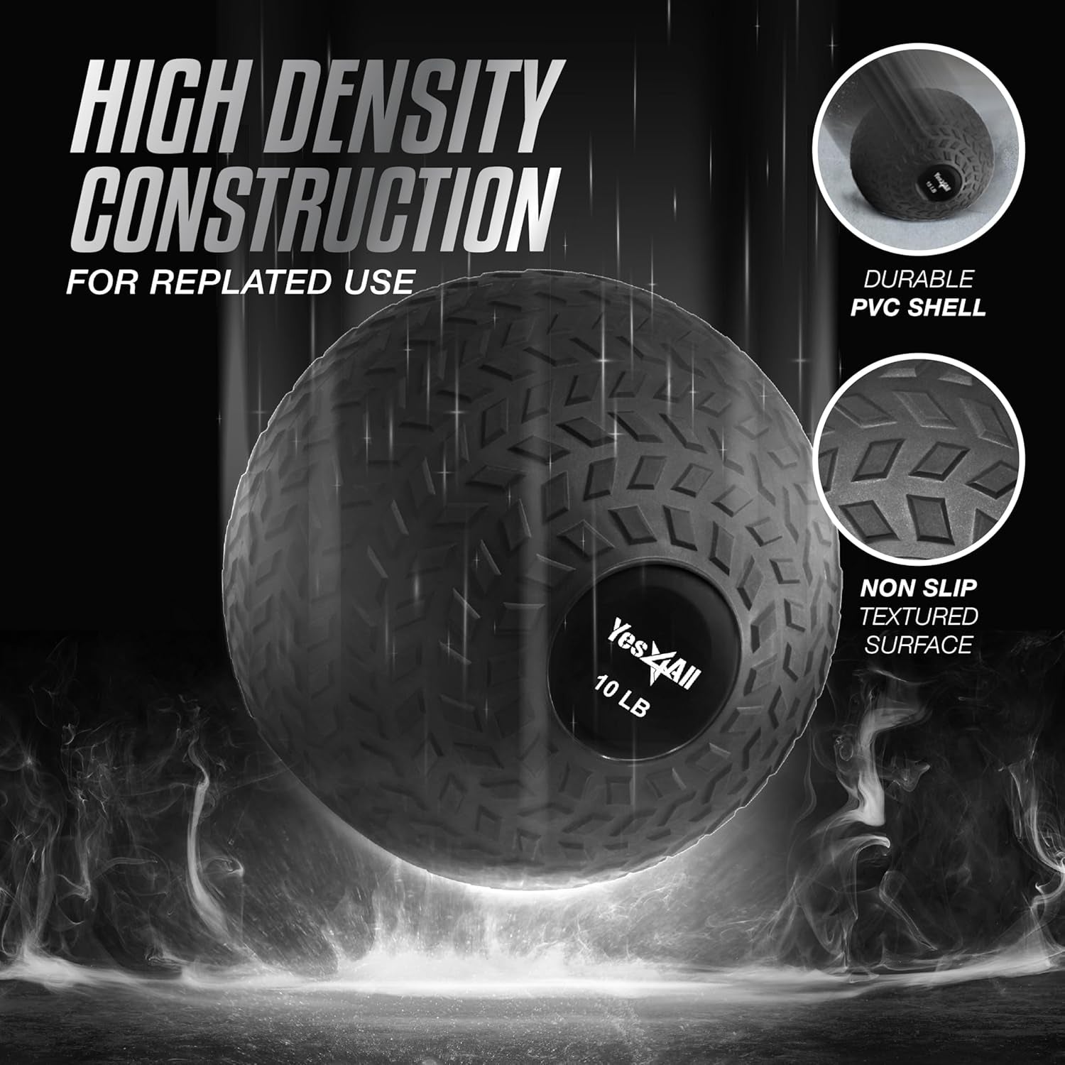 Slam Balls, 10-40Lb Weighted Ball Weight, Durable PVC Sand Filled Workout Dynamic Slam Ball for Core Strengthen