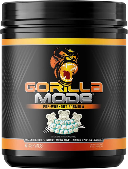 Pre Workout - Massive Pumps Laser Focus Energy Power - L-Citrulline, Creatine, L-Tyrosine, Betaine, Hydroprime, Alpha-Gpc, 400Mg Caffeine, Huperzine a 808G (White Gummy Bear)