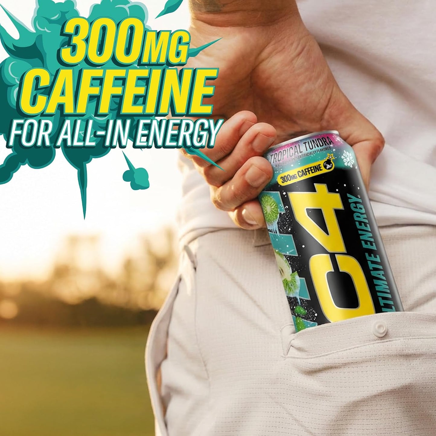 Ultimate Energy Drink, 300Mg Caffeine, Zero Sugar, High-Performance Energy for Pre-Workout, Endurance, and Focus, Tropical Tundra Frost, 16Oz (Pack of 12)