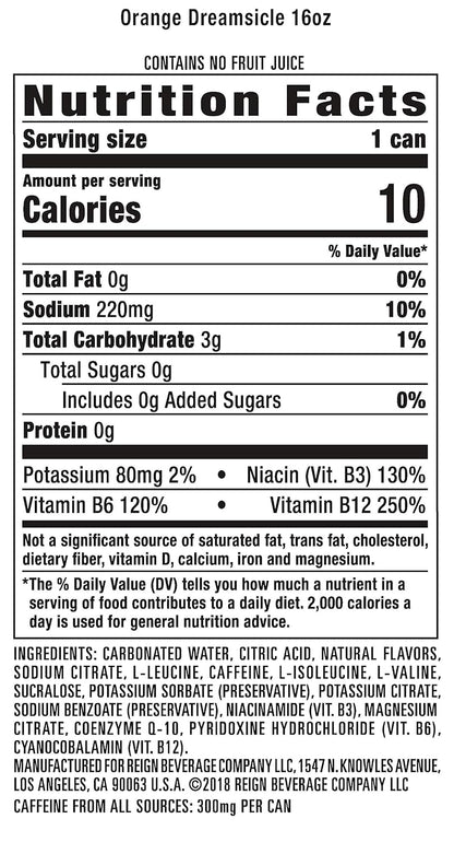 Total Body Fuel, Orange Dreamsicle, Fitness & Performance Drink, 16 Fl Oz (Pack of 12)