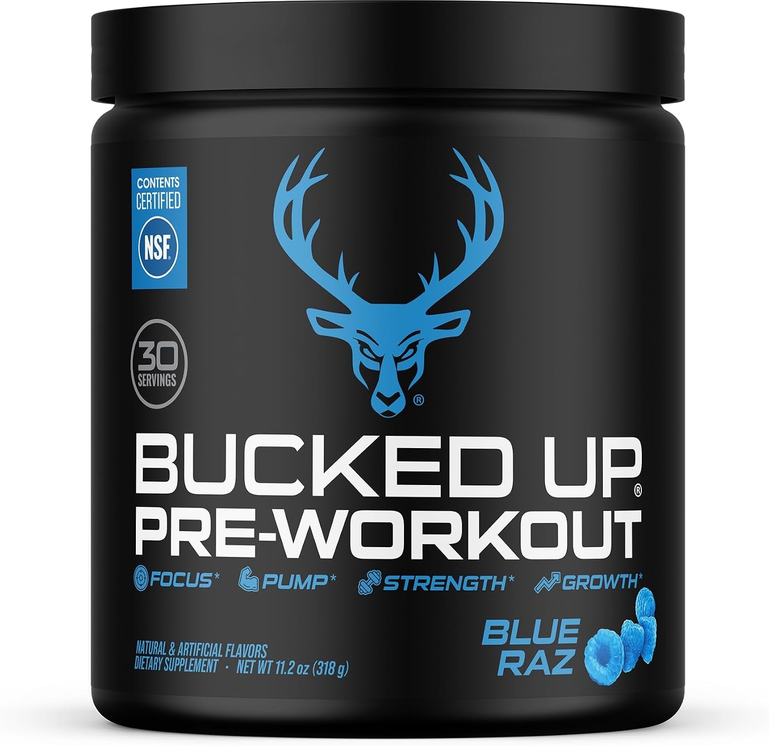 Pre Workout 6 Grams Citrulline, 2 Grams Beta Alanine, and 3 Other Registered Trademarked Ingredients (Blue Raz)