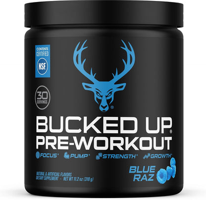 Pre Workout 6 Grams Citrulline, 2 Grams Beta Alanine, and 3 Other Registered Trademarked Ingredients (Blue Raz)