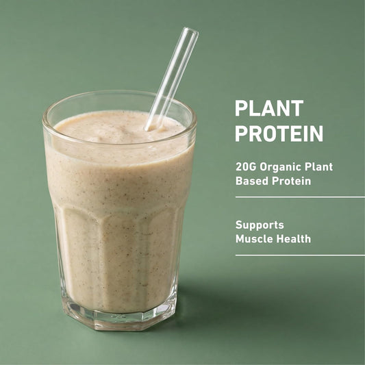 Plant-Based Protein Powder – 20G Organic Pea and Rice Protein with a Complete Amino Acid Profile – Supports Muscle Recovery & Lean Nutrition, Vanilla, 20 Servings