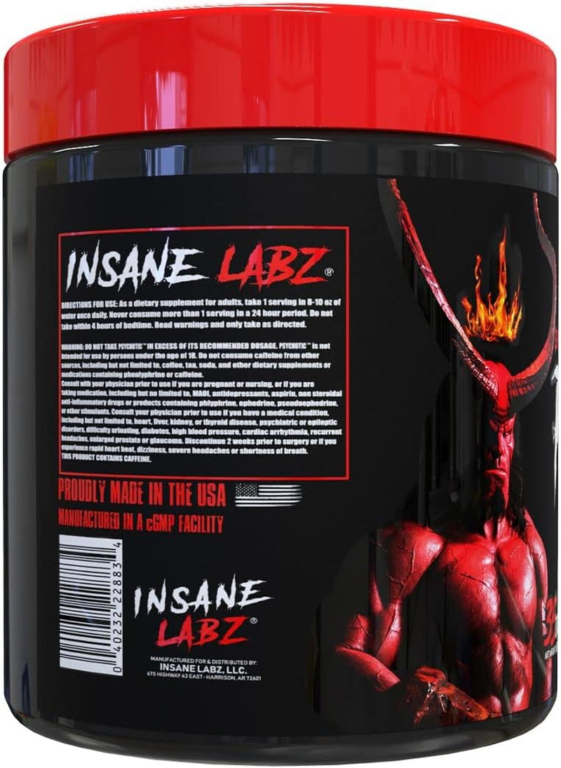 Hellboy Edition, High Stimulant Pre Workout Powder and NO Booster with Beta Alanine, L Citrulline, and Caffeine, Boosts Focus, Energy, Endurance, Nitric Oxide Levels, 35 Srvgs, Fruit Punch